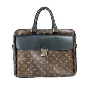 LOUIS VUITTON Black Monogram Canvas Shoulder Bag